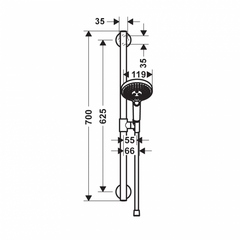 Bộ sen tay có thanh trượt Hansgrohe Raindance Select S 120 589.52.673