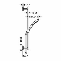 Bộ sen tay có thanh trượt Hansgrohe Raindance Select S 120 589.52.673