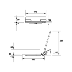 Nắp bồn cầu SensoWash Slim Durastyle Duravit 588.45.517
