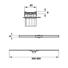 Nắp che rãnh thoát sàn Cleanline20 Geberit 588.53.925