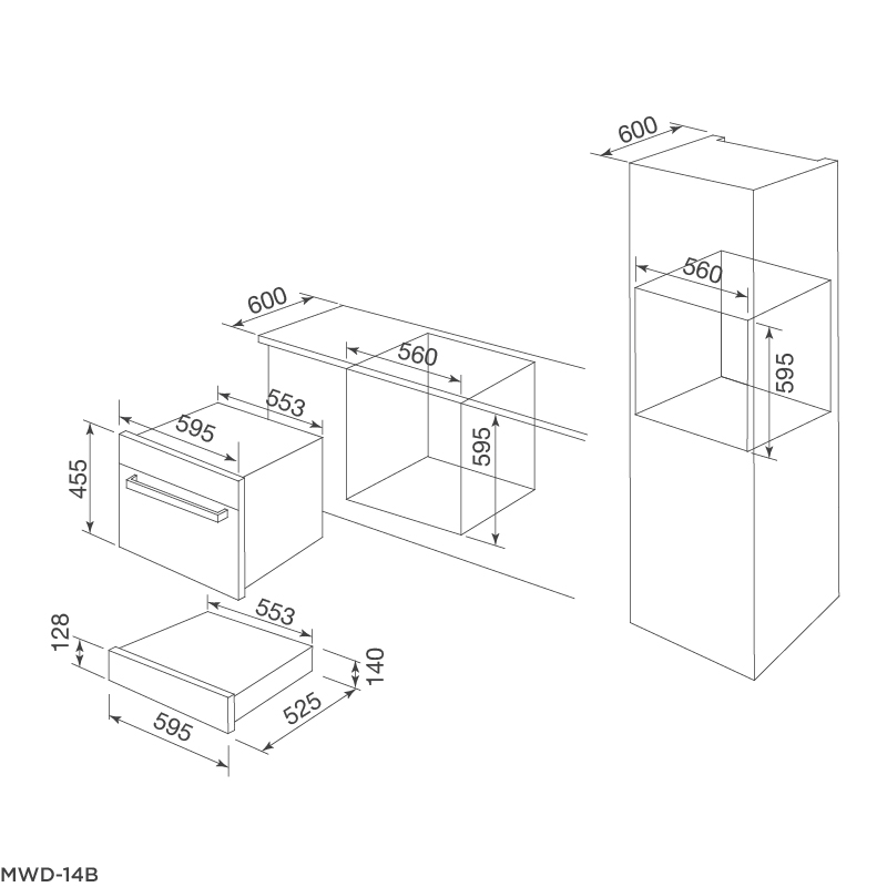 Ngăn giữ nóng Malloca MWD-14B