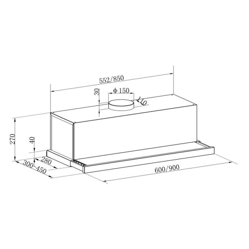 Máy hút mùi âm tủ Franke CXW-200-FPG605 315.0575.869