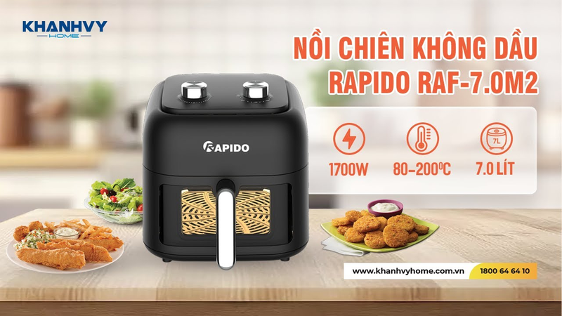 Nồi chiên không dầu Rapido RAF-7.0M2