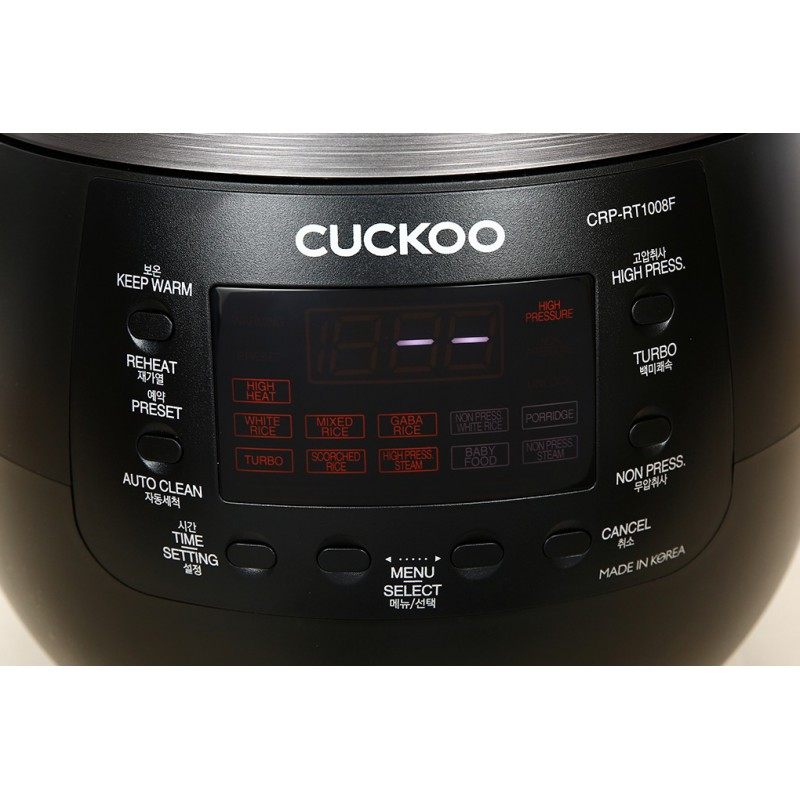 Nồi cơm điện tử áp suất Cuckoo CRP-RT1008F/BKTSVNCV