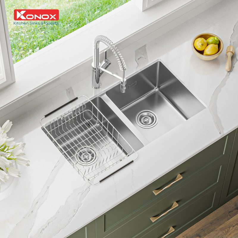 Chậu rửa bát Konox Undermount Sink Cube 7544DU