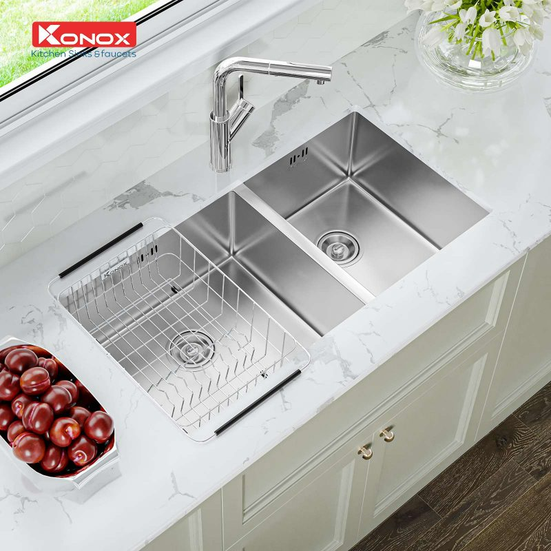 Chậu rửa bát Konox Undermount Sink Cube 8144DU