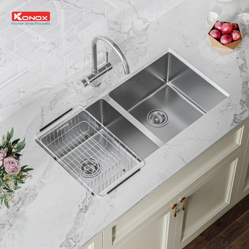 Chậu rửa bát Konox Undermount Sink Cube 8744DU