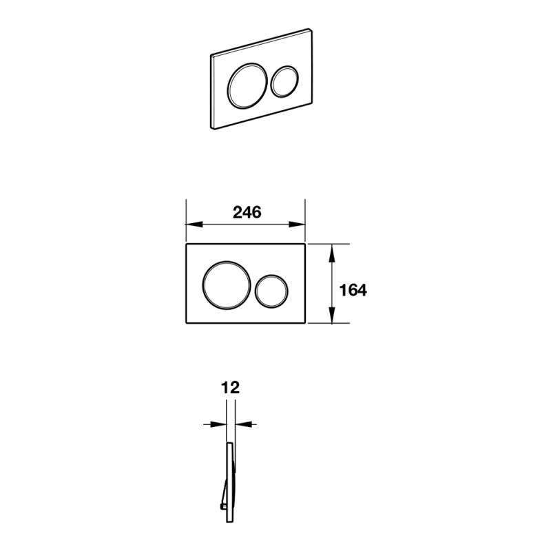 Nút nhấn xả bồn cầu Sigma20 Geberit 588.53.530
