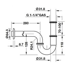 Ống xả thải S-trap Hafele 495.61.241