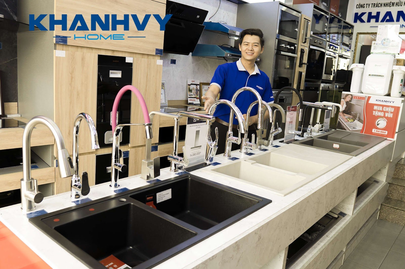 Khánh Vy Home cung cấp bếp và chậu rửa chất lượng, đến từ các thương hiệu uy tín
