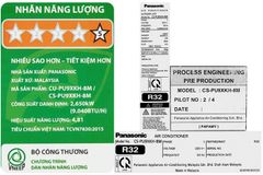Máy lạnh Panasonic Inverter 1 chiều CU/CS-PU9XKH-8M 9.040 BTU 1 HP