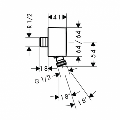 Phụ kiện cấp nước cho sen tay Hansgrohe - 27414000 589.50.706
