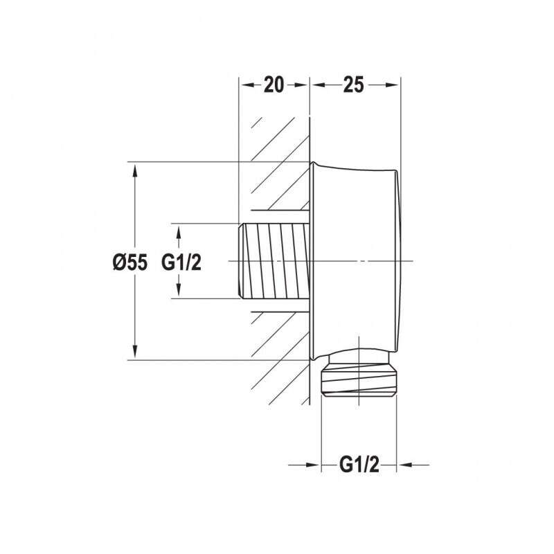 Phụ kiện cấp nước sen tay Kyoto Hafele 589.35.100