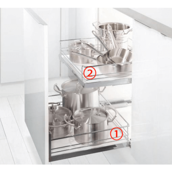 Phụ kiện rổ kéo lọt lòng rộng 600mm Hafele 540.25.287