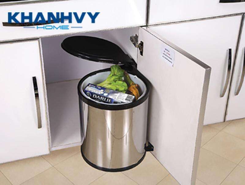 thùng rác gắn cánh âm tủ