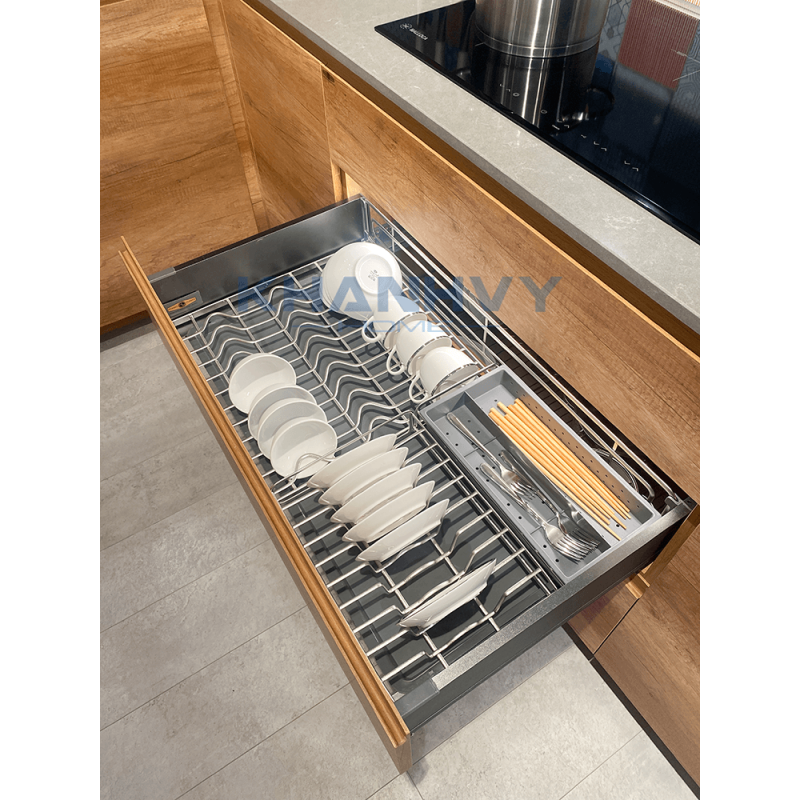 Phụ kiện tủ bếp với thành ray hộp 800mm Imundex 7 809 110