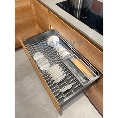 Phụ kiện tủ bếp với thành ray hộp 800mm Imundex 7 809 110