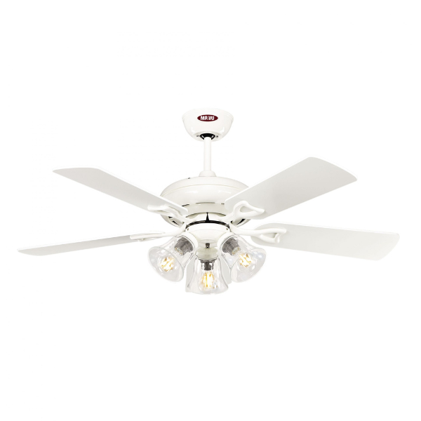Quạt trần hiện đại cánh gỗ Mr.Vu CLASSIC WH 3L