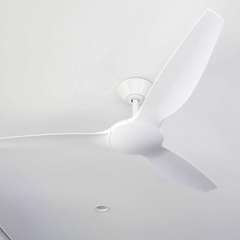Quạt trần hiện đại cánh nhựa Mr.Vu HURA LED WH
