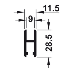 Ray cố định bánh xe trượt Hafele 415.12.605