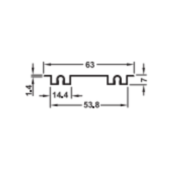 Ray đôi âm dưới màu bạc 3m Hafele 403.75.404