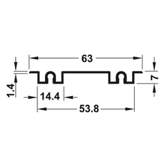 Ray đôi âm dưới màu bạc Hafele 403.78.960