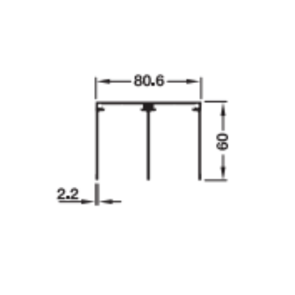 Ray đôi trượt dưới màu đen 6m Hafele 403.75.399