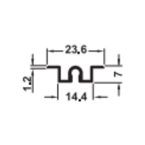 Ray đơn âm dưới màu bạc 3m Hafele 403.77.930
