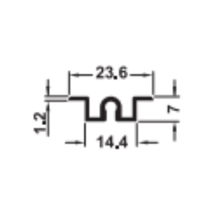 Ray đơn âm dưới màu bạc 3m Hafele 403.77.930