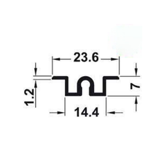 Ray đơn âm dưới màu bạc Hafele 403.77.960
