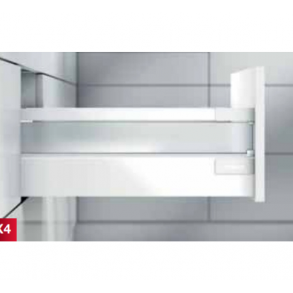 Ray hộp giảm chấn Blum X4 màu xám 50kg 551.23.253