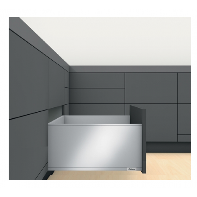 Ray hộp giảm chấn Hafele LEGRABOX xám mờ 40kg 550.71.525