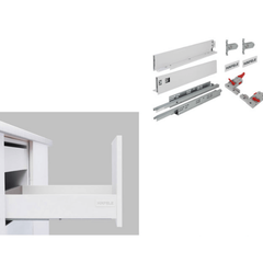 Ray hộp Hafele S1 chức năng giảm chấn màu trắng 552.49.716