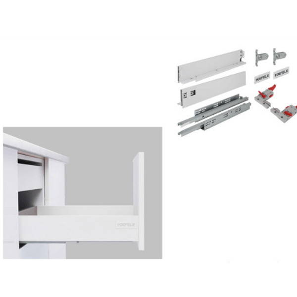 Ray hộp Hafele S1 chức năng giảm chấn Màu Trắng 552.55.700