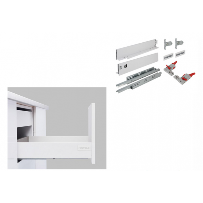 Ray hộp Hafele S1 chức năng giảm chấn Màu Trắng 552.55.700
