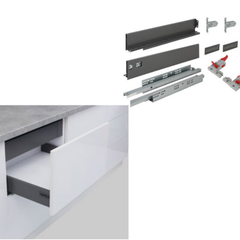 Ray hộp Hafele S1 chức năng nhấn mở Màu Xám 552.55.303