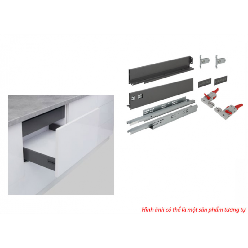 Ray hộp Hafele S1 chức năng nhấn mở Màu Xám 552.55.303