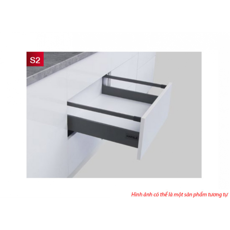 Ray hộp Hafele S2 chức năng giảm chấn màu xám 552.55.306