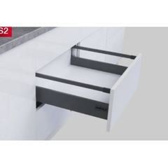 Ray hộp Hafele S2 chức năng nhấn mở màu xám 552.55.316