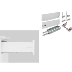 Ray hộp Hafele S3 chức năng giảm chấn màu trắng 552.49.735