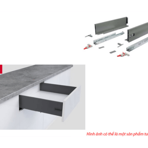 Ray hộp Hafele S3 chức năng nhấn mở Màu Xám 552.55.304