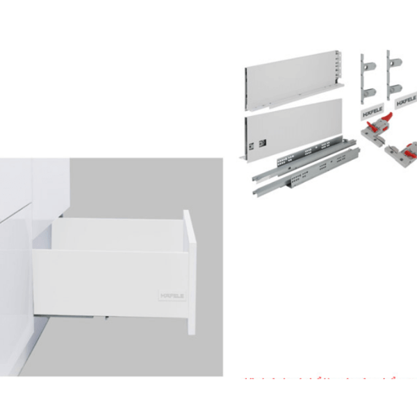 Ray hộp Hafele S4 chức năng nhấn mở màu trắng 552.35.755