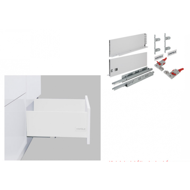 Ray hộp Hafele S4 chức năng nhấn mở màu trắng 552.35.755