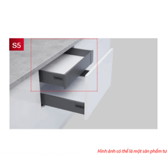 Ray hộp Hafele S5 chức năng giảm chấn Màu Xám 552.55.307