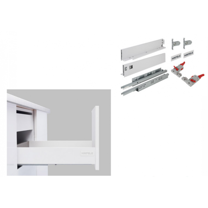 Ray hộp Hafele X1 chức năng nhấn mở màu trắng 552.35.735