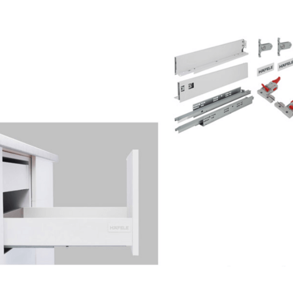 Ray hộp Hafele X1 chức năng nhấn mở màu trắng 552.35.735