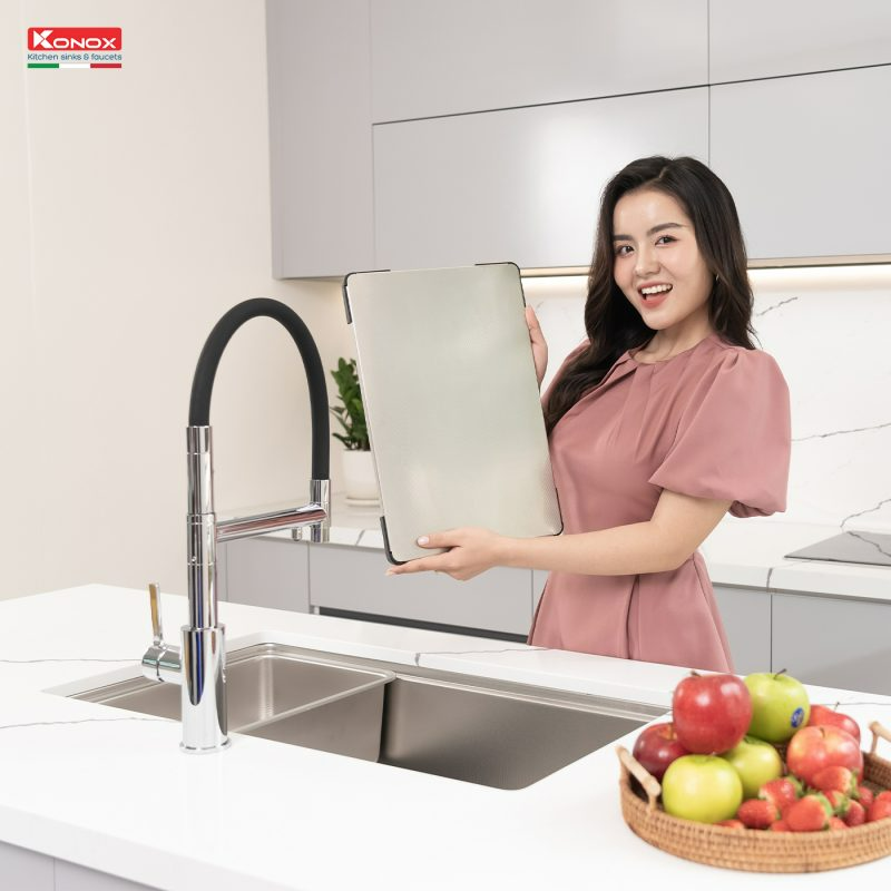 Chậu rửa bát Konox Undermount Sink KN8646DU Dekor Full