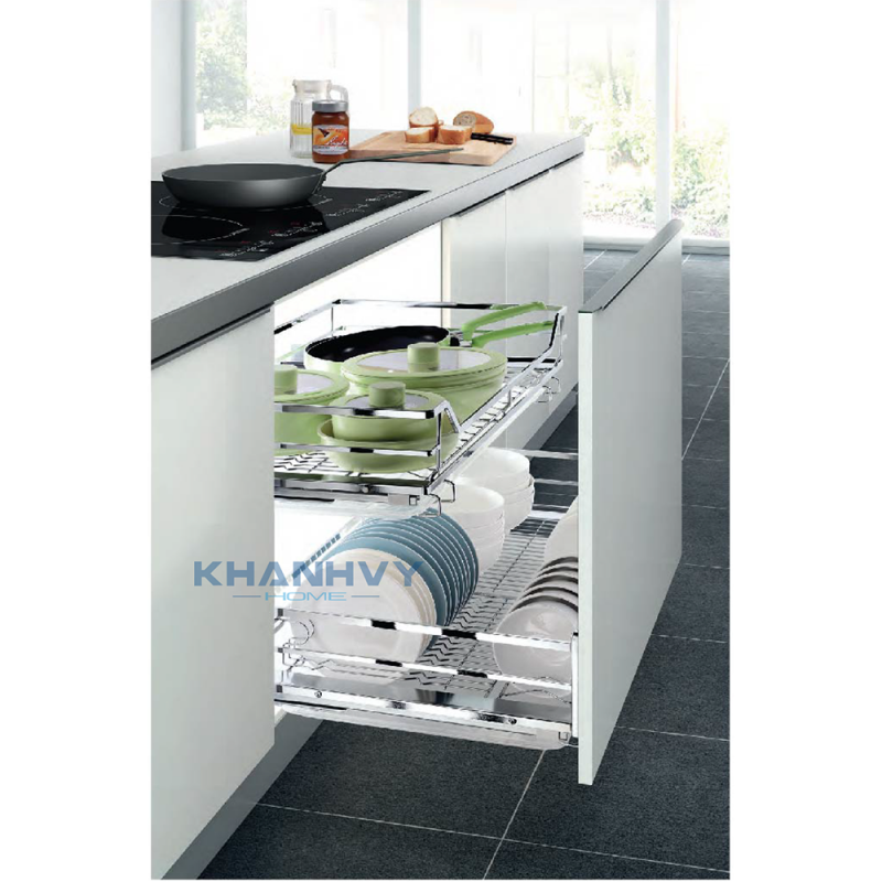 Rổ chén dĩa diamond giảm chấn inox 304 Higold 301505