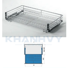 Rổ chén dĩa ray giảm chấn bắt mặt hộc Higold 303602