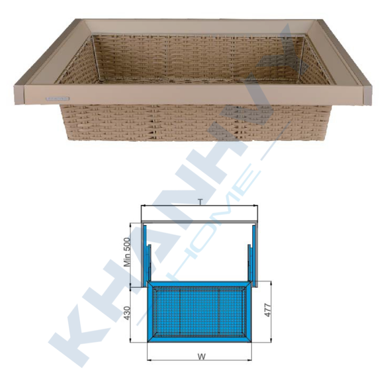 Rổ đựng quần áo giảm chấn Higold 703341G